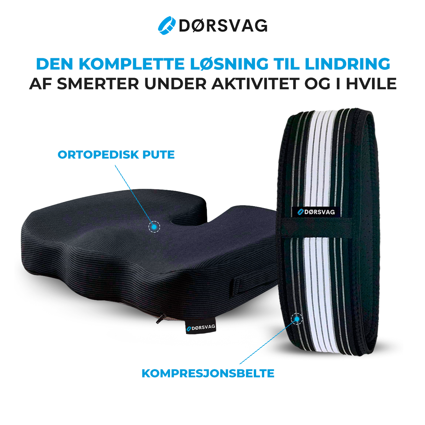 Kompresjonsbelte + Lindrende ryggpute - Dørsvag™