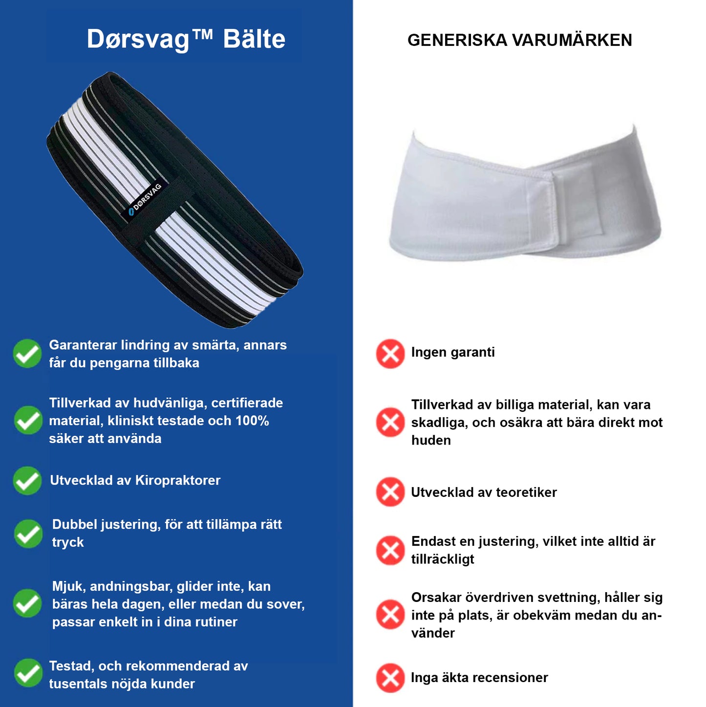 Kompressionsbälte - Dørsvag™